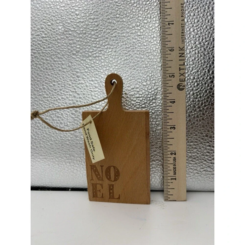 Mini Wooden NOEL Cutting Board Christmas Decor Food Safe Farmhouse 5”